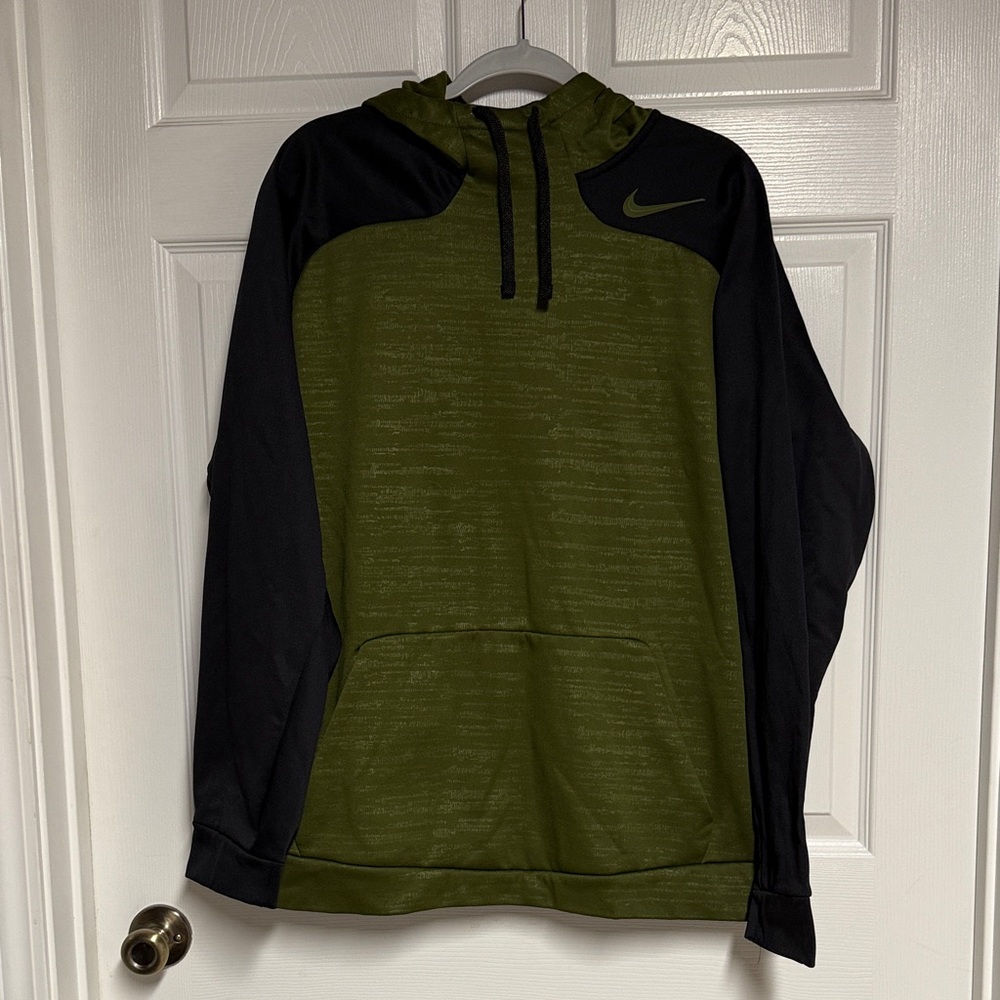 Nike Olive and Black Pullover Hoodie